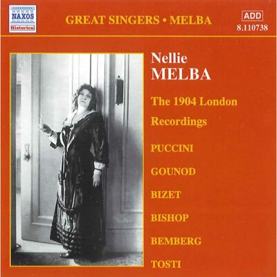 Naxos Nellie Melba - Stora Sångare 1904 London-inspelningar CD - Klassisk Naxos Nellie Melba - Stora Sångare 1904 London-inspelningar CD - Klassisk
