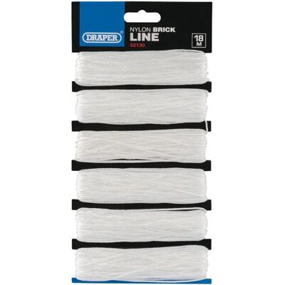 Draper 52130 Linea di mattoni in nylon - Bianco - 18m Draper 52130 Linea di mattoni in nylon - Bianco - 18m