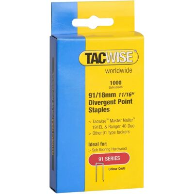 TACWISE 0287 Pinnen - Compatibel met 191EL, Duo 35, Duo 50 - Smalle kroon TACWISE 0287 Pinnen - Compatibel met 191EL, Duo 35, Duo 50 - Smalle kroon