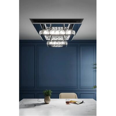 Livingandhome - Square Crystal LED Ceiling - Lamp Livingandhome - Square Crystal LED Ceiling - Lamp
