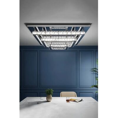 Livingandhome - Crystal LED Ceiling Light - Square - Crystal - Ceiling Light Livingandhome - Crystal LED Ceiling Light - Square - Crystal - Ceiling Light