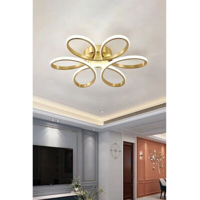 Livingandhome - Acrylic Petal LED Semi Ceiling Light - White Livingandhome - Acrylic Petal LED Semi Ceiling Light - White