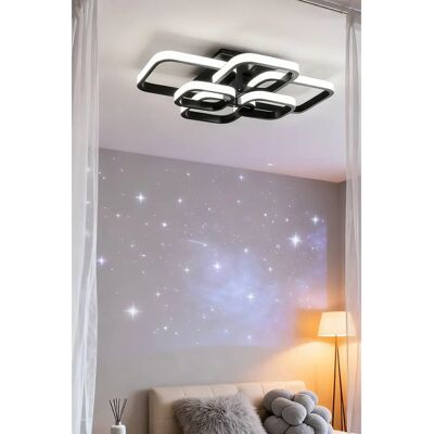 Livingandhome - LED Ceiling Light - One Size - Metal - Overlapping tubes - Ceiling Light Livingandhome - LED Ceiling Light - One Size - Metal - Overlapping tubes - Ceiling Light