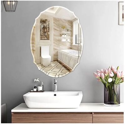 Living and Home - Beveled Mirror - Natural - One Size - Mirror Living and Home - Beveled Mirror - Natural - One Size - Mirror