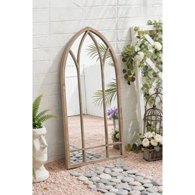 Livingandhome - Garden Wall Mirror - Natural - Mirror Livingandhome - Garden Wall Mirror - Natural - Mirror
