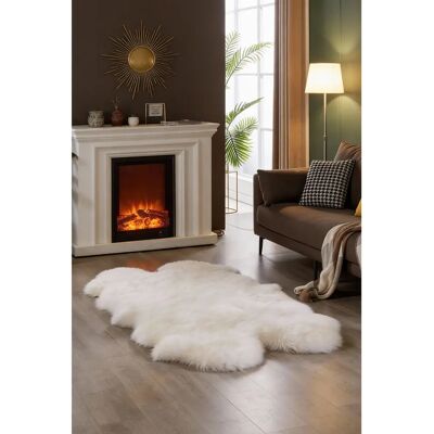 Unknown - Ullin Handmade Shag Cowhide White Rug Unknown - Ullin Handmade Shag Cowhide White Rug