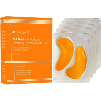 Dr. Eve_ryouth 24K Gold + Antioxidant Hydrating Eye Treatments Pads - Biały - Płatki pod oczy Dr. Eve_ryouth 24K Gold + Antioxidant Hydrating Eye Treatments Pads - Biały - Płatki pod oczy
