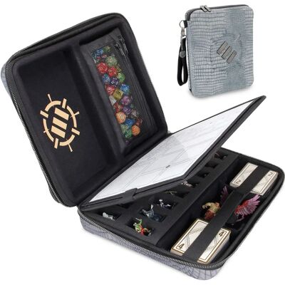 Enhance RPG Series Organizer Case Argent - Compartiments pour dés, figurines, cartes - 324x262x76 mm - Publicité Enhance RPG Series Organizer Case Argent - Compartiments pour dés, figurines, cartes - 324x262x76 mm - Publicité