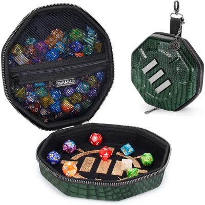 Enhance D200GNEW - Étui à dés vert - Rangement pour 150 dés - Publicité Enhance D200GNEW - Étui à dés vert - Rangement pour 150 dés - Publicité