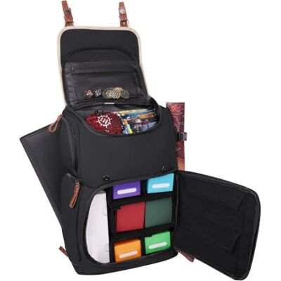 Mochila TCG preta de tamanho completo Enhance - Armazenamento de cartas e proteção contra chuva Mochila TCG preta de tamanho completo Enhance - Armazenamento de cartas e proteção contra chuva