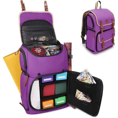 Sac à dos Enhance TCG Series Violet - Rangement cartes et dés - Publicité Sac à dos Enhance TCG Series Violet - Rangement cartes et dés - Publicité