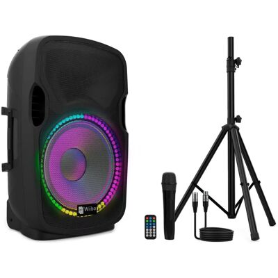 Altavoz Bluetooth Wiibo Festa 12BT - 12 pulgadas, 200W RMS, Micrófono, Soporte Altavoz Bluetooth Wiibo Festa 12BT - 12 pulgadas, 200W RMS, Micrófono, Soporte