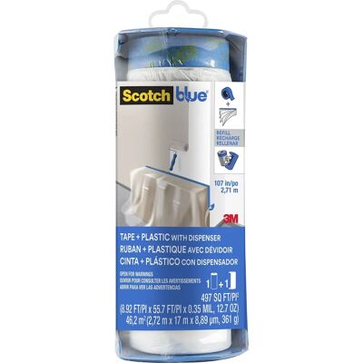 ScotchBlue Painter's Masking Film with Dispenser - Blue, 270x17 cm ScotchBlue Painter's Masking Film with Dispenser - Blue, 270x17 cm