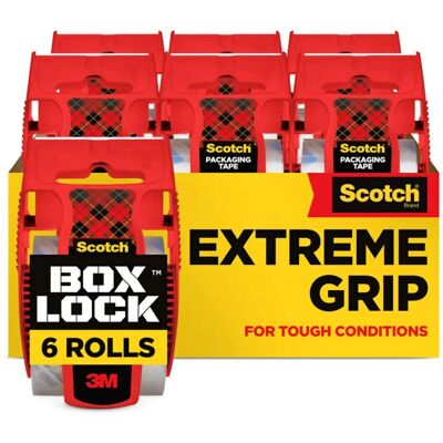 Scotch Box Lock Packklebeband - 6 Rollen, 48mm x 20,3m Scotch Box Lock Packklebeband - 6 Rollen, 48mm x 20,3m