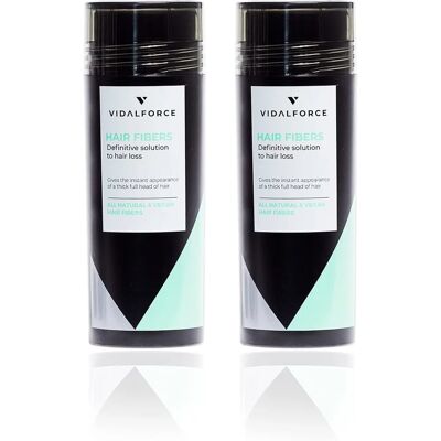 Pack de fibres de kératine noires - Vidalforce - Publicité Pack de fibres de kératine noires - Vidalforce - Publicité
