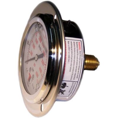 Metalsub Modello: - Argento - Manometro per Compressore - 63mm Metalsub Modello: - Argento - Manometro per Compressore - 63mm