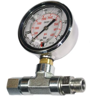 Manometro METALSUB Glicerina 315 Bar Argento Manometro METALSUB Glicerina 315 Bar Argento