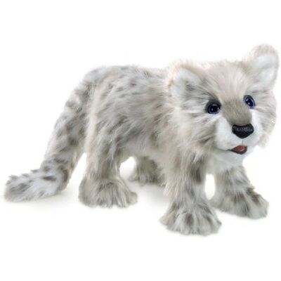 Folkmanis Schneeleopard Baby - Plüschtier, realistische Marionette, 27cm Folkmanis Schneeleopard Baby - Plüschtier, realistische Marionette, 27cm