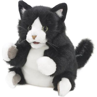 Folkmanis Schwarzweiß Kätzchen Handpuppe - Plüschfigur Folkmanis Schwarzweiß Kätzchen Handpuppe - Plüschfigur