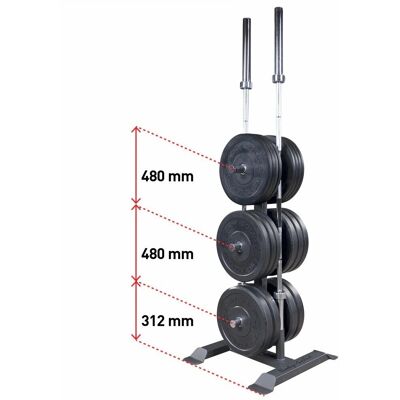 BodySolid GWT56 Estante para Pesas - Hasta 450kg BodySolid GWT56 Estante para Pesas - Hasta 450kg
