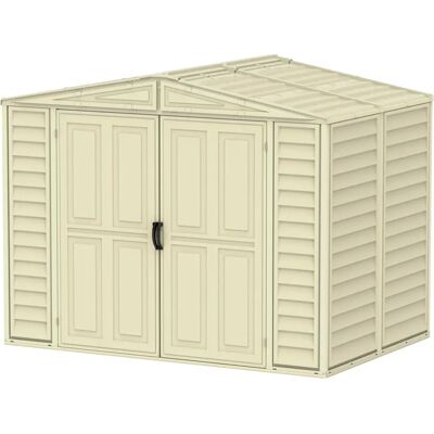 Duramax - Caseta de jardín - Marfil - PVC, 241.8x160.7x187.5cm Duramax - Caseta de jardín - Marfil - PVC, 241.8x160.7x187.5cm