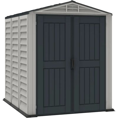 Caseta de jardín Duramax - PVC reforzado, 5x8 pies, antracita y gris Caseta de jardín Duramax - PVC reforzado, 5x8 pies, antracita y gris