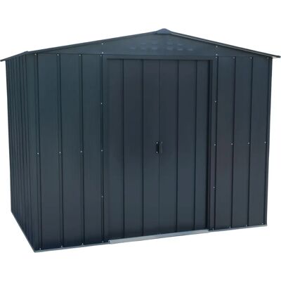 Abri de jardin Duramax Top Titan 8x6 - Gris Anthracite - Publicité Abri de jardin Duramax Top Titan 8x6 - Gris Anthracite - Publicité