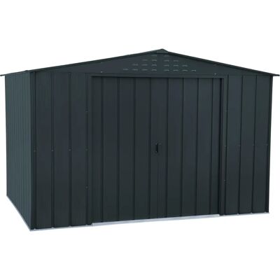 Duramax Abri de jardin - 10x8 - Acier galvanisé - Gris anthracite - Publicité Duramax Abri de jardin - 10x8 - Acier galvanisé - Gris anthracite - Publicité