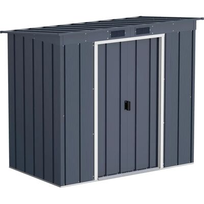 Duramax - Gartenschuppen - Eco Pent Roof 6x4 - Metall - Anthrazitgrau - Gartenhaus Duramax - Gartenschuppen - Eco Pent Roof 6x4 - Metall - Anthrazitgrau - Gartenhaus