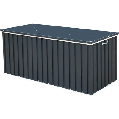 Indoostrial Steel Storage Chest - Antracita - 770L - Durable Weatherproof Metal Storage Box - Garden Outdoor Tool Organizer Indoostrial Steel Storage Chest - Antracita - 770L - Durable Weatherproof Metal Storage Box - Garden Outdoor Tool Organizer