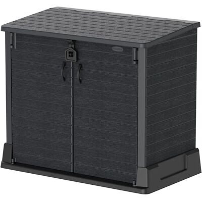 DURAMAX - Caseta de jardín de plástico Cedargrain StoreAway 850L - Con cerradura DURAMAX - Caseta de jardín de plástico Cedargrain StoreAway 850L - Con cerradura