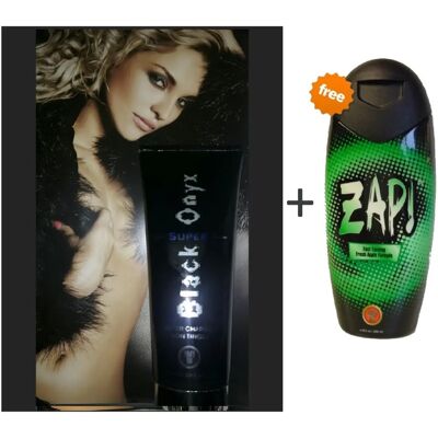 Locion samoopalająca Power Tan Super Black Onyx - Bez pieczenia, Ciemny odcień, 250ml Locion samoopalająca Power Tan Super Black Onyx - Bez pieczenia, Ciemny odcień, 250ml