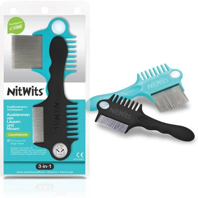 NitWits Pet Grooming Comb - 3-in-1 Metal Head Spray for Kids & Adults NitWits Pet Grooming Comb - 3-in-1 Metal Head Spray for Kids & Adults