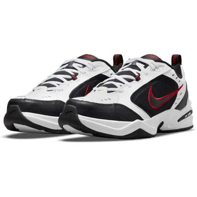 Nike Air Monarch IV Blanc/Noir/Red Varsity - Chaussure d'entraînement - Publicité Nike Air Monarch IV Blanc/Noir/Red Varsity - Chaussure d'entraînement - Publicité