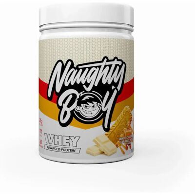 Naughty Boy - Advanced Whey - White Chocolate Caramel Biscuit - 900g Naughty Boy - Advanced Whey - White Chocolate Caramel Biscuit - 900g