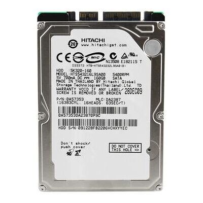 Hitachi - HTS543216L9SA00 - 160 GB - 2.5 inch SATA - disque dur interne - Publicité Hitachi - HTS543216L9SA00 - 160 GB - 2.5 inch SATA - disque dur interne - Publicité