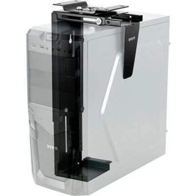 Soporte ajustable para CPU de escritorio y pared - Negro Soporte ajustable para CPU de escritorio y pared - Negro