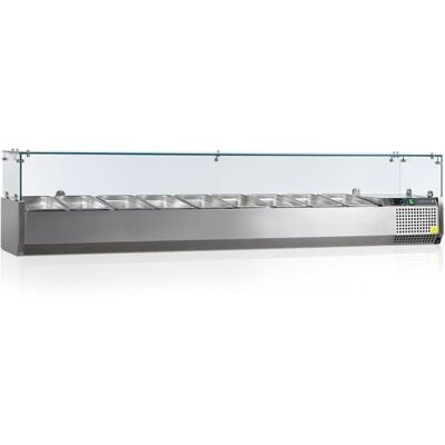 Vitrine Réfrigérée TEFCOLD VK33-200 - 10 GN, Contrôle Électronique - Publicité Vitrine Réfrigérée TEFCOLD VK33-200 - 10 GN, Contrôle Électronique - Publicité