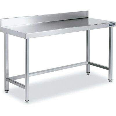 Distform Table Adossée en Inox Renforts - Profondeur 700 mm - Hauteur 600 mm - Table en inox - Publicité Distform Table Adossée en Inox Renforts - Profondeur 700 mm - Hauteur 600 mm - Table en inox - Publicité