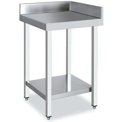 Table d'angle en acier inoxydable avec 2 étagères - 700x700x700mm - Publicité Table d'angle en acier inoxydable avec 2 étagères - 700x700x700mm - Publicité