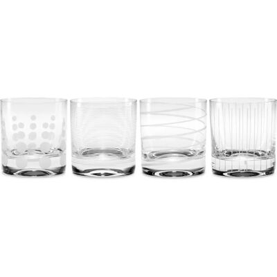 Mikasa Cheers Set of 4 12.75oz Tumblers - Elegant Crystal Glassware Mikasa Cheers Set of 4 12.75oz Tumblers - Elegant Crystal Glassware