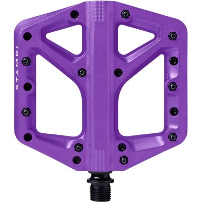 Pedały Stamp 1 od Crankbrothers - Duże Fioletowe - Płaskie pedały Pedały Stamp 1 od Crankbrothers - Duże Fioletowe - Płaskie pedały