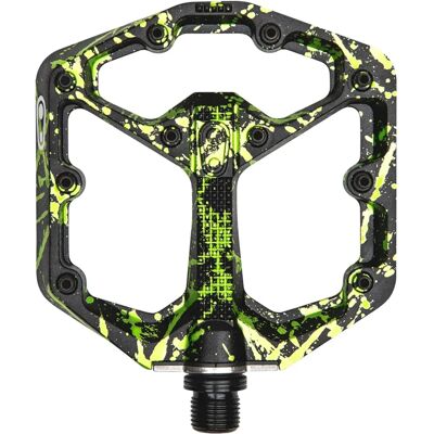 Crank Brothers Stamp 7 Small Flat Pedals - Black / Green - Pedals Crank Brothers Stamp 7 Small Flat Pedals - Black / Green - Pedals