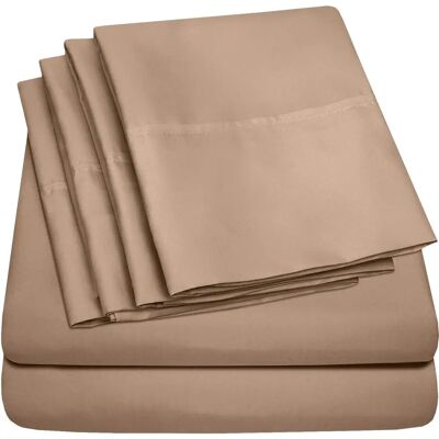 Conjunto de roupa de cama Queen da Sweet Home Collection - Lençol com ajuste profundo, Hipoalergênico Conjunto de roupa de cama Queen da Sweet Home Collection - Lençol com ajuste profundo, Hipoalergênico