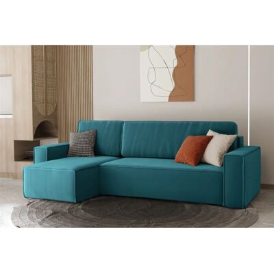 Fun Moebel - MARIS - Türkisblau - Ottomane Links - Ecksofa Fun Moebel - MARIS - Türkisblau - Ottomane Links - Ecksofa