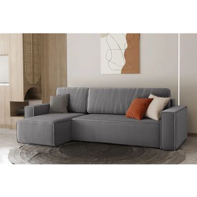 Fun Moebel - MARIS - Grau - Ottomane Links - Sofa Fun Moebel - MARIS - Grau - Ottomane Links - Sofa