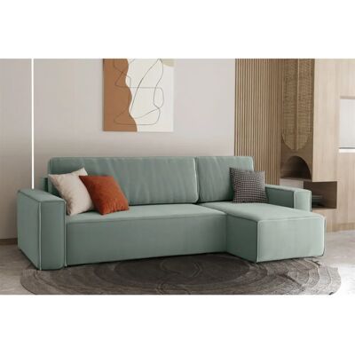 Fun Möbel - MARIS - Mint - rechte Ottomane - Sofa-Bett Fun Möbel - MARIS - Mint - rechte Ottomane - Sofa-Bett