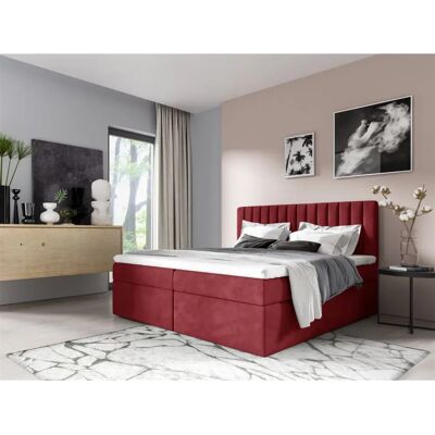 Fun Moebel - LINNEA - 160x200cm - Rot - Boxspringbett Fun Moebel - LINNEA - 160x200cm - Rot - Boxspringbett