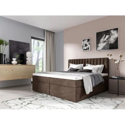 Fun Moebel - LINNEA - Braun - 180x200 cm - Boxspringbett Fun Moebel - LINNEA - Braun - 180x200 cm - Boxspringbett