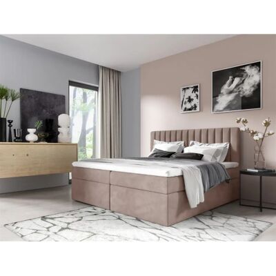 Fun Moebel - LINNEA - 200x200cm - Rosa - Boxspringbett Fun Moebel - LINNEA - 200x200cm - Rosa - Boxspringbett